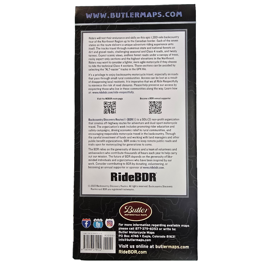 Butler Motorcycle Map | Butler Maps | Northeast Backcountry Discovery ...