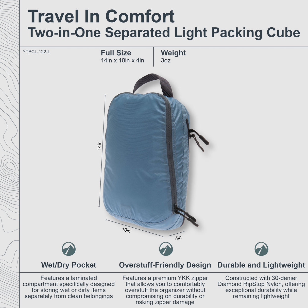 Two-In-One Separated Packing Cube Light