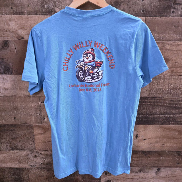 Chilly Willy Weekend 2024 T-shirt - Moto Camp Nerd - motorcycle camping