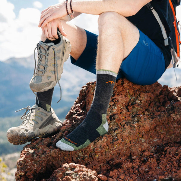 Darn Tough | Men's Hiker Boot Midweight Hiking Sock - Moto Camp Nerd - motorcycle camping