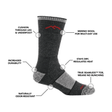 Darn Tough | Men's Hiker Boot Midweight Hiking Sock - Moto Camp Nerd - motorcycle camping