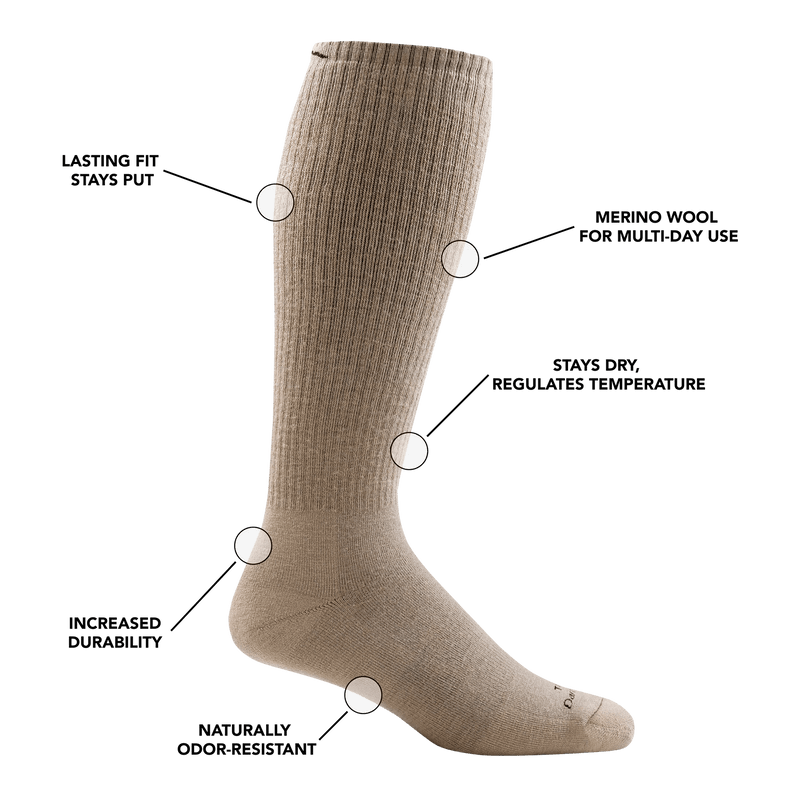 Darn Tough | T4050 Over-the-Calf Heavyweight Tactical Sock with Full Cushion - Moto Camp Nerd - motorcycle camping