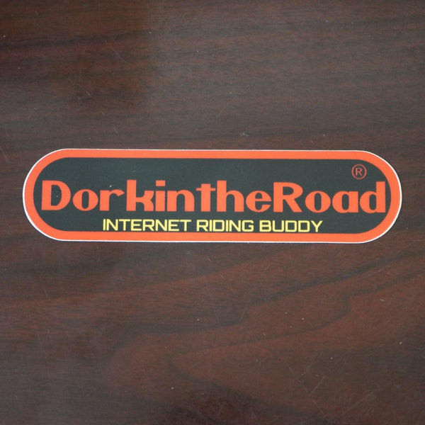 Dork in the Road Sticker - Moto Camp Nerd - motorcycle camping