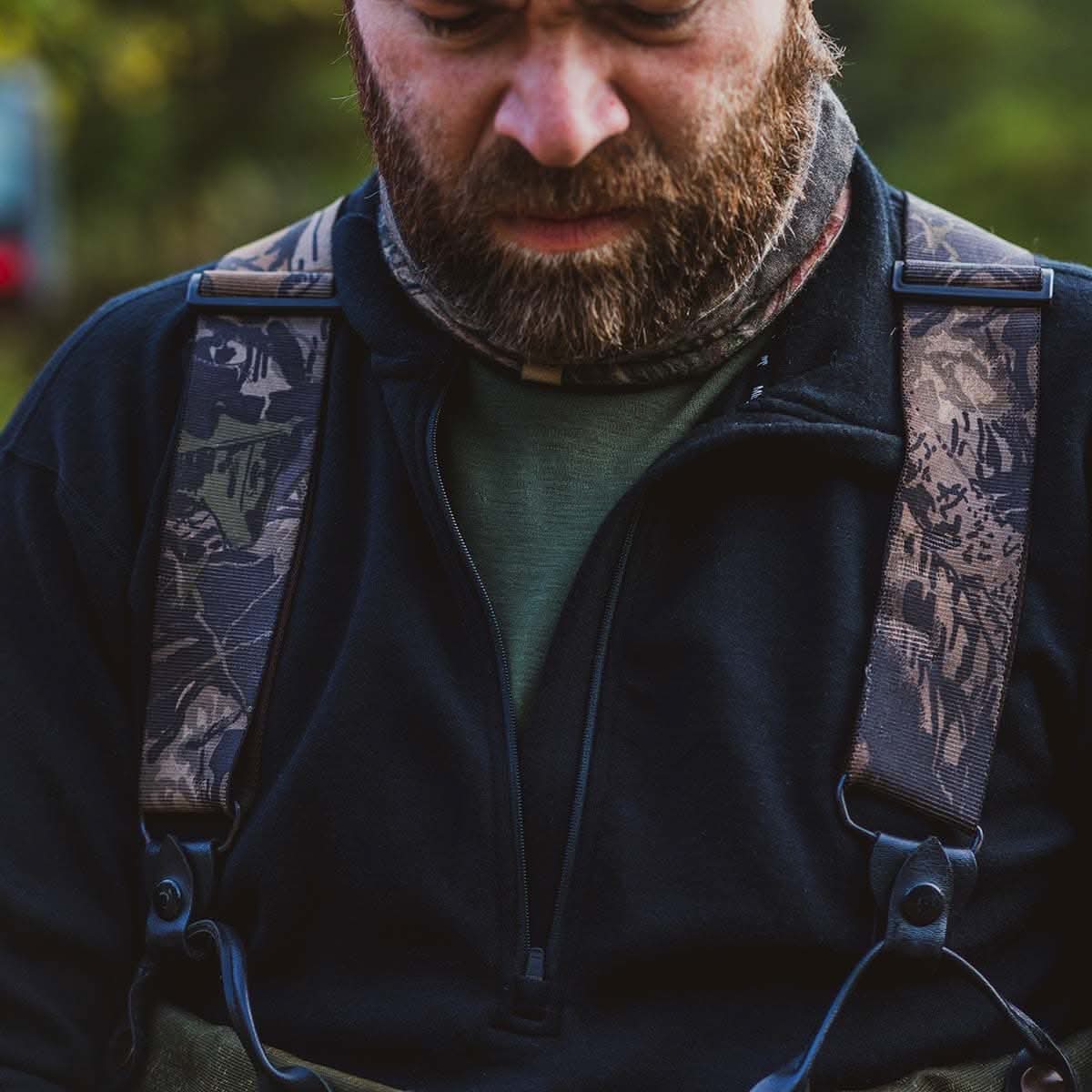 Heavyweight Men's Wool 1/4 Zip - 100% Merino Wool - Moto Camp Nerd - motorcycle camping