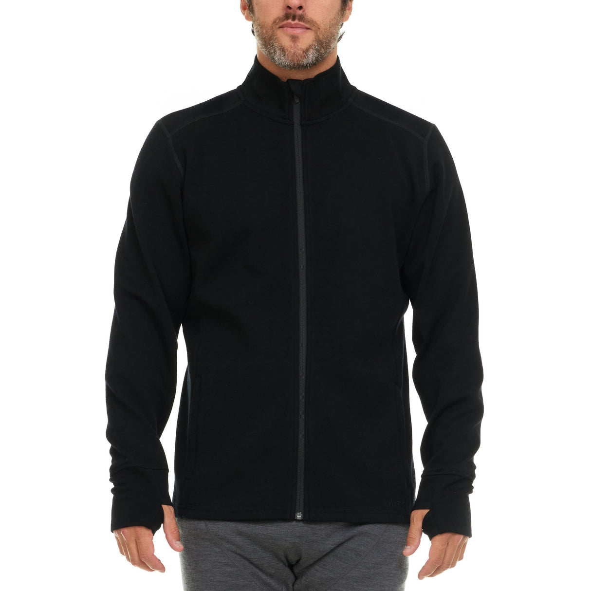 Heavyweight Men's Wool Full Zip Sweater - 100% Merino Wool