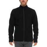 Heavyweight Men's Wool Full Zip Sweater - 100% Merino Wool