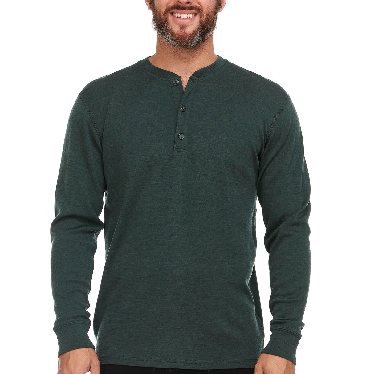 Men's Midweight Merino Wool Henley | 100% Merino Wool
