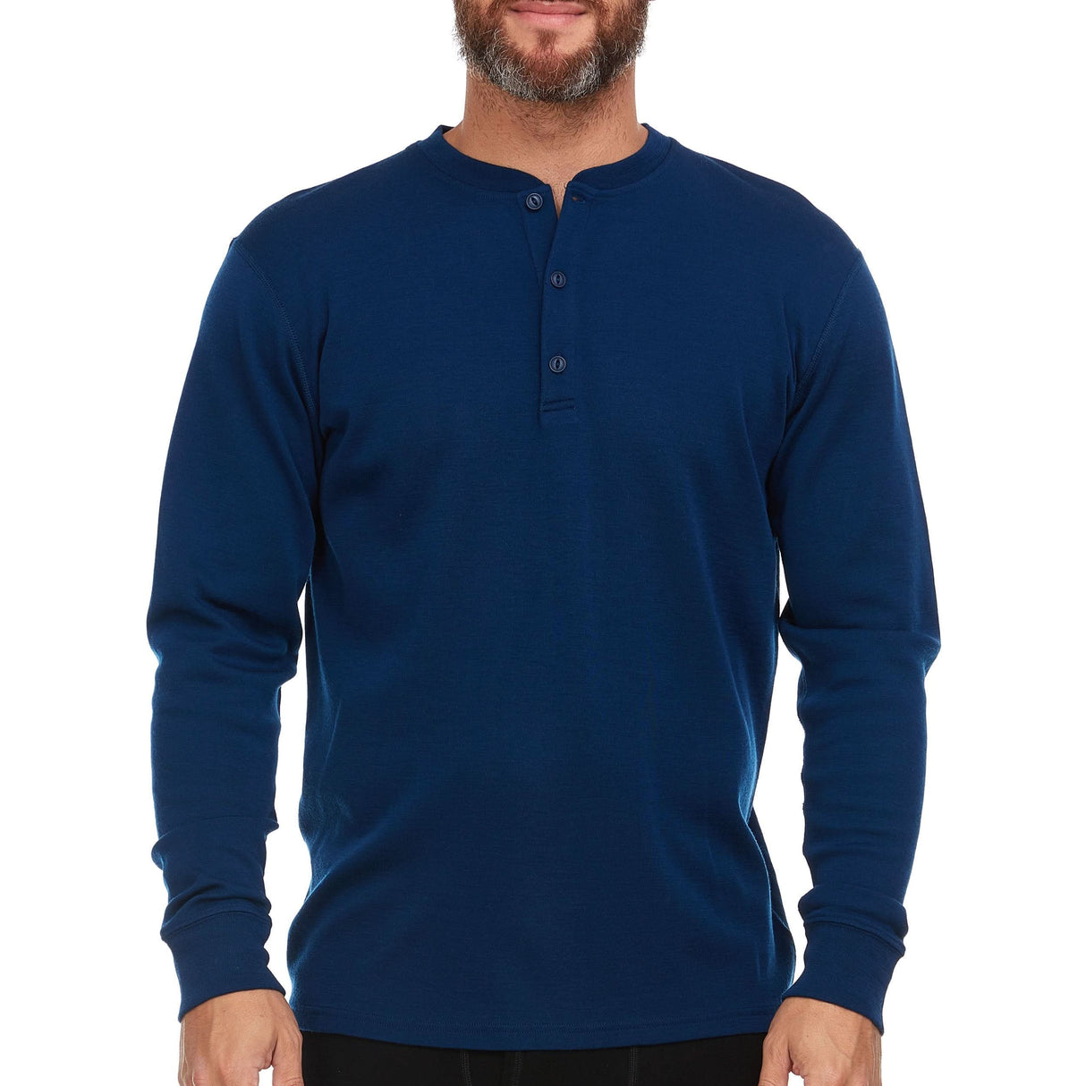 Men's Midweight Merino Wool Henley | 100% Merino Wool