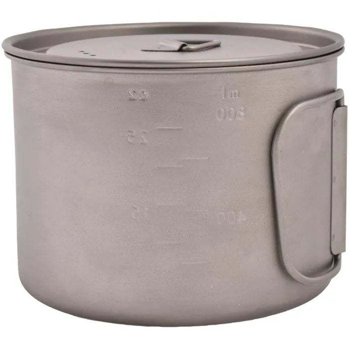 Olicamp | Space Saver Pot w/Lid - Titanium 900 ML - Moto Camp Nerd - motorcycle camping