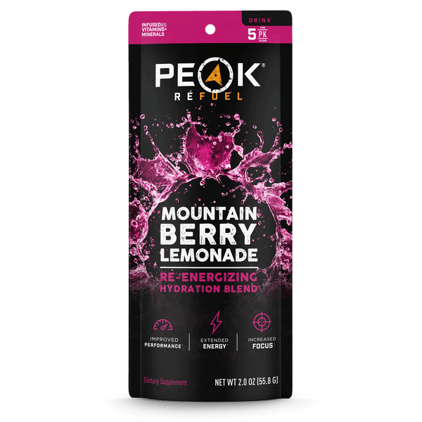 Peak Refuel | Mountain Berry Lemonade Re-Energizing Drink Sticks - Moto Camp Nerd - motorcycle camping