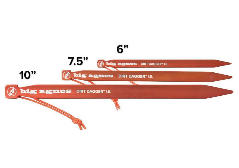 Big Agnes | Dirt Dagger™ UL Tent Stakes: Pack of 6 - Moto Camp Nerd - motorcycle camping
