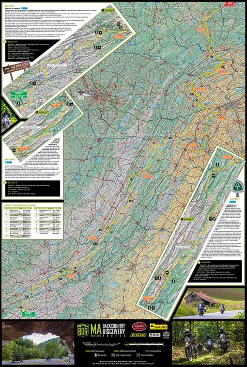 Butler Maps | Mid-Atlantic Backcountry Discovery Route (MABDR) Map - Updated Route - Moto Camp Nerd - motorcycle camping