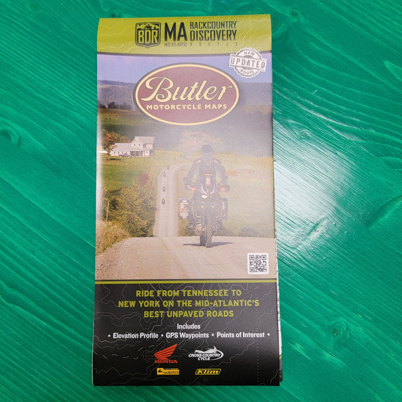Butler Maps | Mid-Atlantic Backcountry Discovery Route (MABDR) Map - Updated Route - Moto Camp Nerd - motorcycle camping
