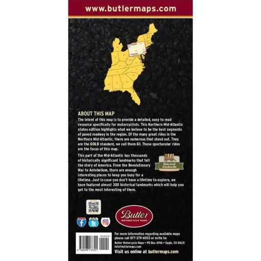 Butler Maps | Northern Mid-Atlantic G1 Map - Moto Camp Nerd - motorcycle camping