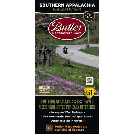 Butler Maps | Southern Appalachia G1 Map (AL, TN, NC, SC, GA) - Moto Camp Nerd - motorcycle camping