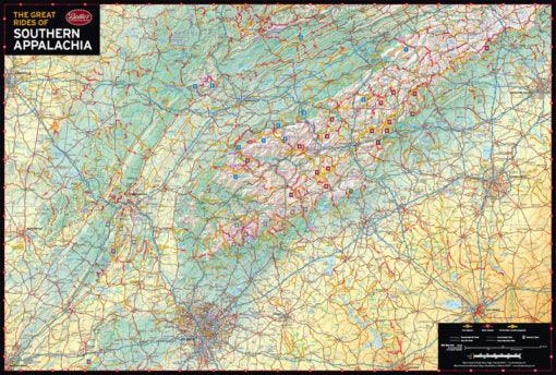Butler Maps | Southern Appalachia G1 Map (AL, TN, NC, SC, GA) - Moto Camp Nerd - motorcycle camping