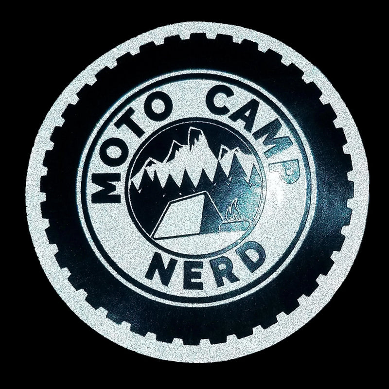 MOTO CAMP NERD Reflective Sticker - Moto Camp Nerd - motorcycle camping