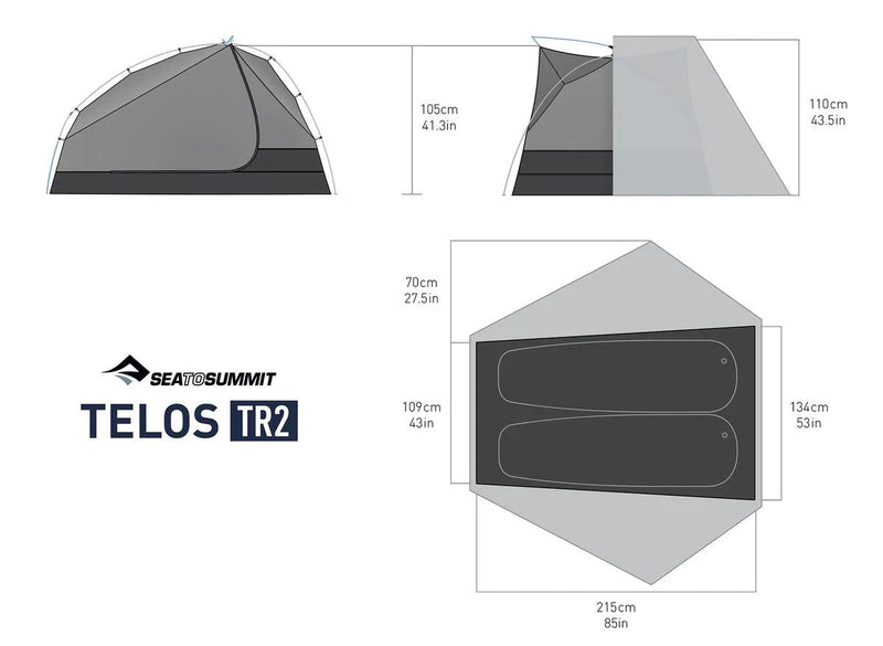 Sea to Summit | Telos Bikepacking TR2 - Two Person Freestanding Tent - Moto Camp Nerd - motorcycle camping
