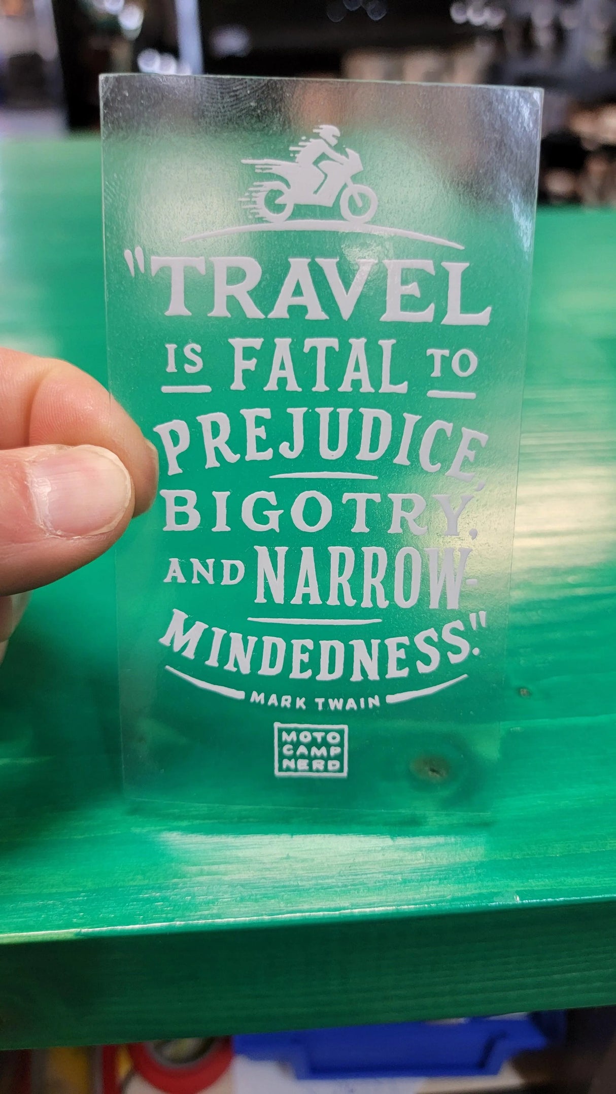 "Travel is Fatal" Moto Sticker - Moto Camp Nerd - motorcycle camping